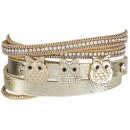 Motivarmband gold mit Eule