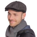 Herrenkappe, flach schwarz - Bill