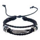 Lederarmband Feder