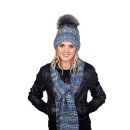 Strickschal ca. 180 x 30 cm multicolor