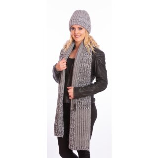 Strickschal 2-farbig ca. 30 x 180 cm