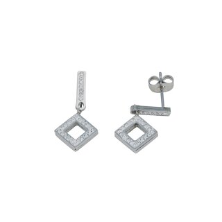 Edelstahl Ohrstecker silber