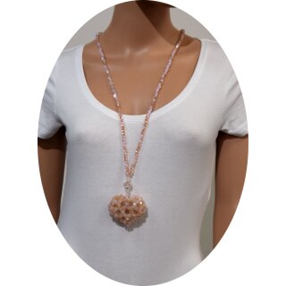 Modekette Herz rose