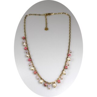 Edelstahl Kette pink