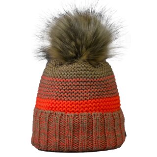 Damenmütze mit Umschlag, Felloptik