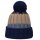 Strickmütze mit Umschlag, Strickpompon