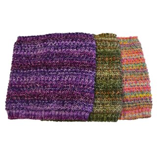 Strickschlauch mit Fleece multicolor ca. 30 x 30 cm