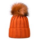 Damenmütze mit Umschlag, Felloptik