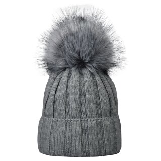 Damenmütze mit Umschlag, Felloptik