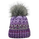 Damenmütze mit Umschlag, Felloptik