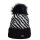Damenmütze mit Umschlag "Zebra", Felloptik