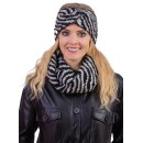 Damenstirnband mit Knoten "Zebra"