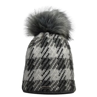 Damenmütze gemustert, Felloptik