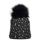 Damenmütze "Leopard", Felloptik