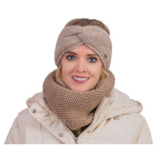 Damenstirnband mit Knoten 2-farbig