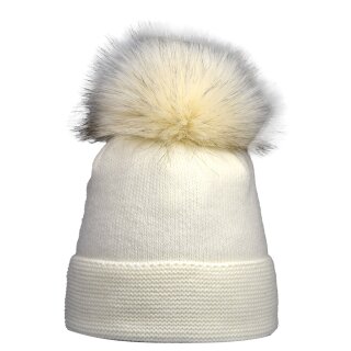 Damenmütze mit Umschlag, Felloptik