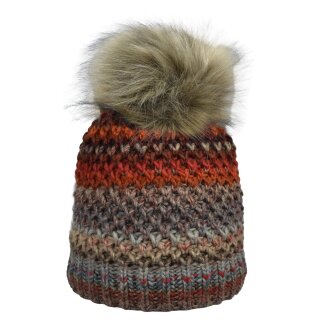 Damenmütze multi, Felloptik