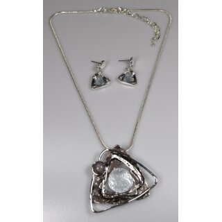 Schmuckset grau anthrazit