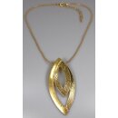 Collier gold teilmattiert