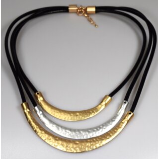 Collier gold-silber mattiert