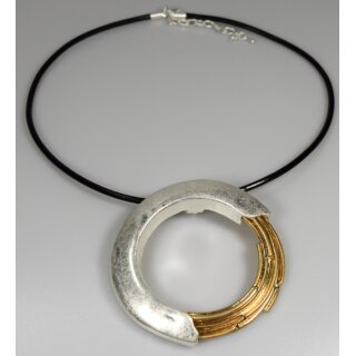 Collier silber-gold teilmatt
