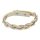 Fashionarmband Flecht mit Steinchen, gold