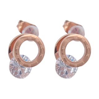 Edelstahl Ohrstecker rose