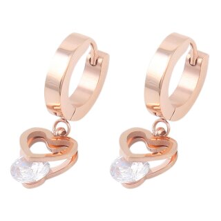 Edelstahl Ohrstecker rose