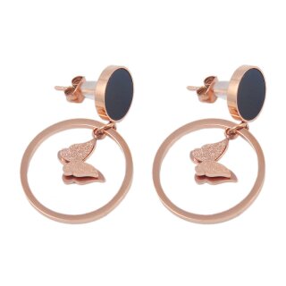Edelstahl Ohrstecker rose
