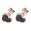 Edelstahl Ohrstecker Herz rosegold