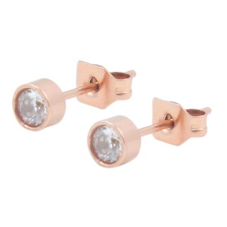 Edelstahl Ohrstecker rose