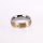 Damen Edelstahl Ring mit Stein 2- farbig