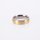 Damen Edelstahl Ring mit Stein 2- farbig