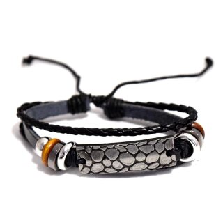Lederarmband Platte