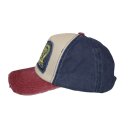 Sportliches Basecap mit Patches „Motors….“, weinrot