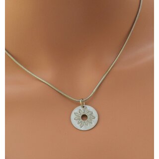 Edelstahl Kette Platte silber