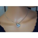 Edelstahl Kette Herz silber