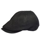 Flat Cap (Schiebermütze) in Mesh-optik, schwarz