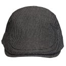 Flat Cap (Schiebermütze) in schicken Streifendesign, schwarz