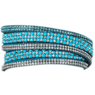 Fashionarmband mit Steinchen, türkis