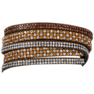 Fashionarmband mit Steinchen, braun